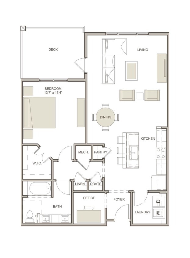 WaterWalk at Shelter Cove Towne Centre - A1 - 1 Beds - 1 Baths - 1054 Sq. ft. - A1