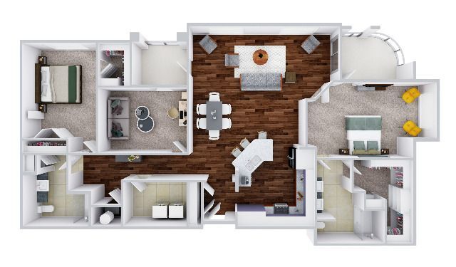 Pollock P2B | 2 bed / 2 bath - Pollock Penthouse