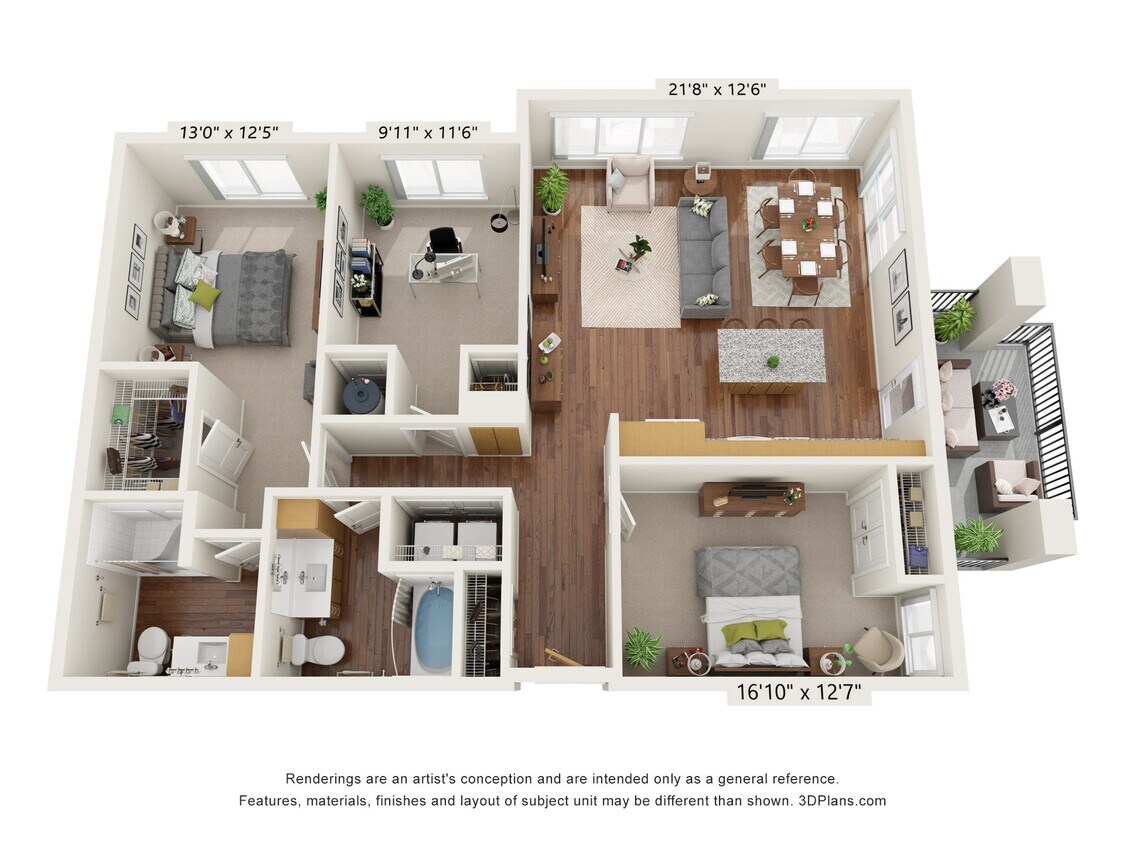 Floor Plan - Three Bedroom - B