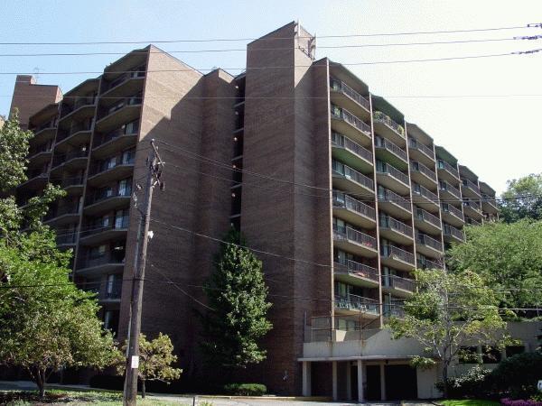 West facade from Ambleside Drive - Judson Park Apartments
