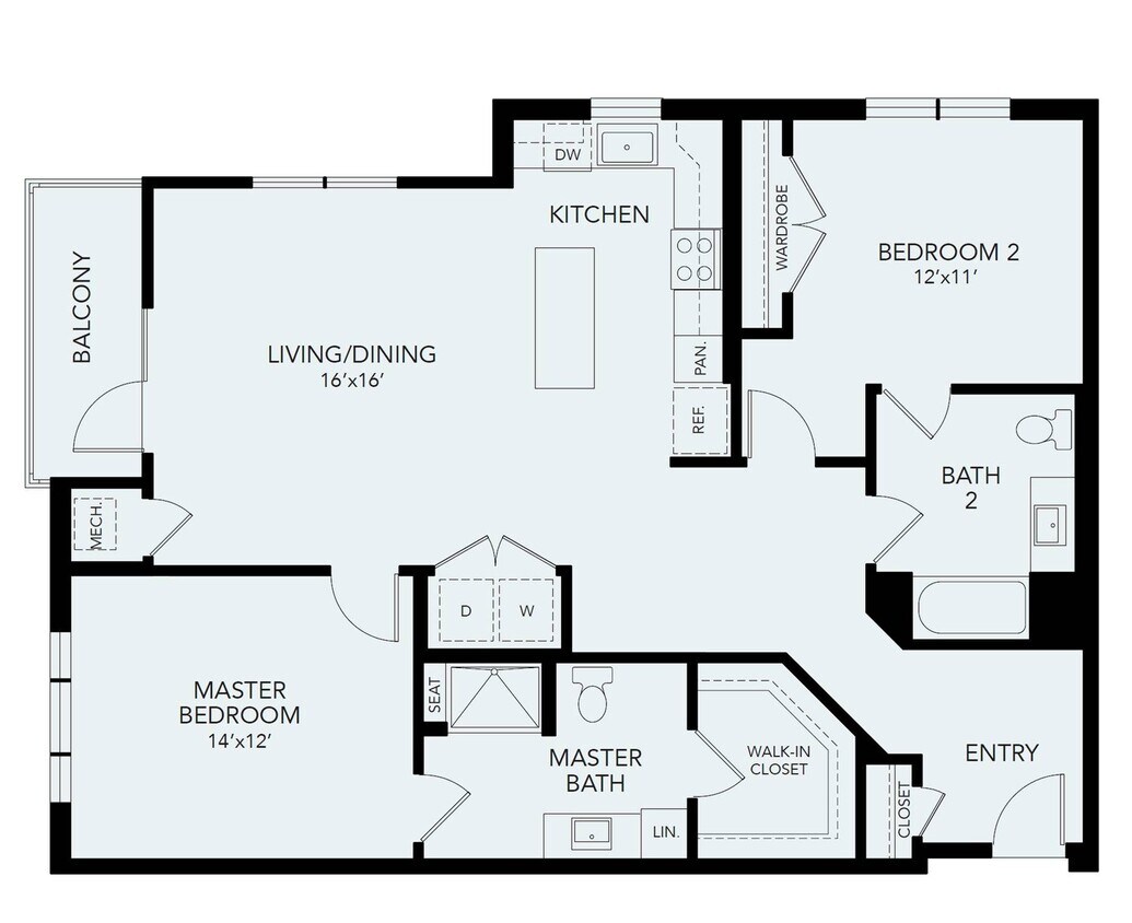 B4 ADA | 2 bed 2 bath | 1341 sq ft - B4a ADA