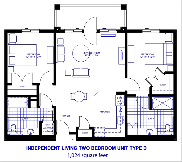 Two-Bedroom Unit Type B - Two-Bedroom Unit Type B
