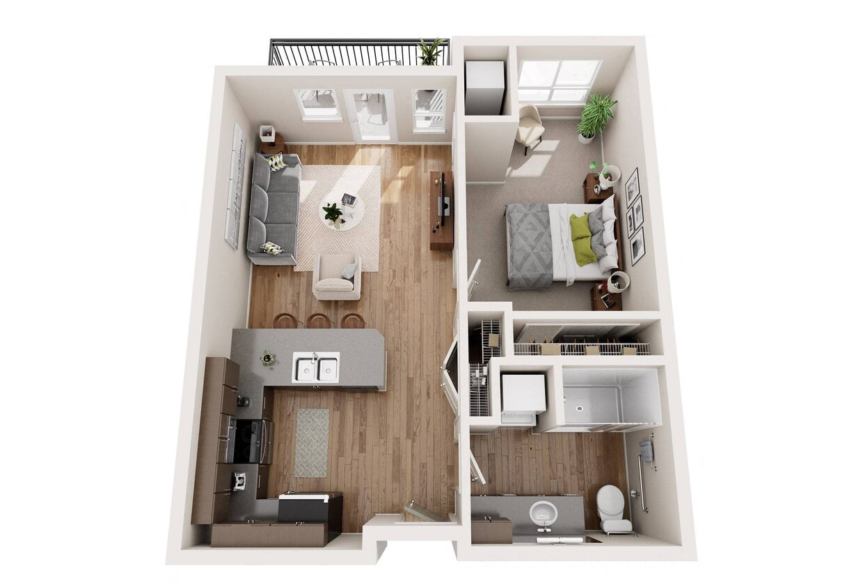 Floor Plan - 1x1 - B2