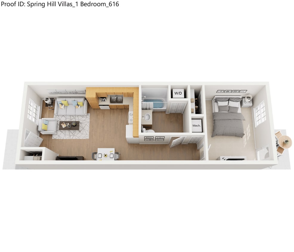 Floor Plan - Beautiful One Bedroom Apartment Home