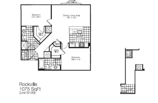 2BR/2BA - 2 Bedroom 2 Bath - B13 Affordable 80%