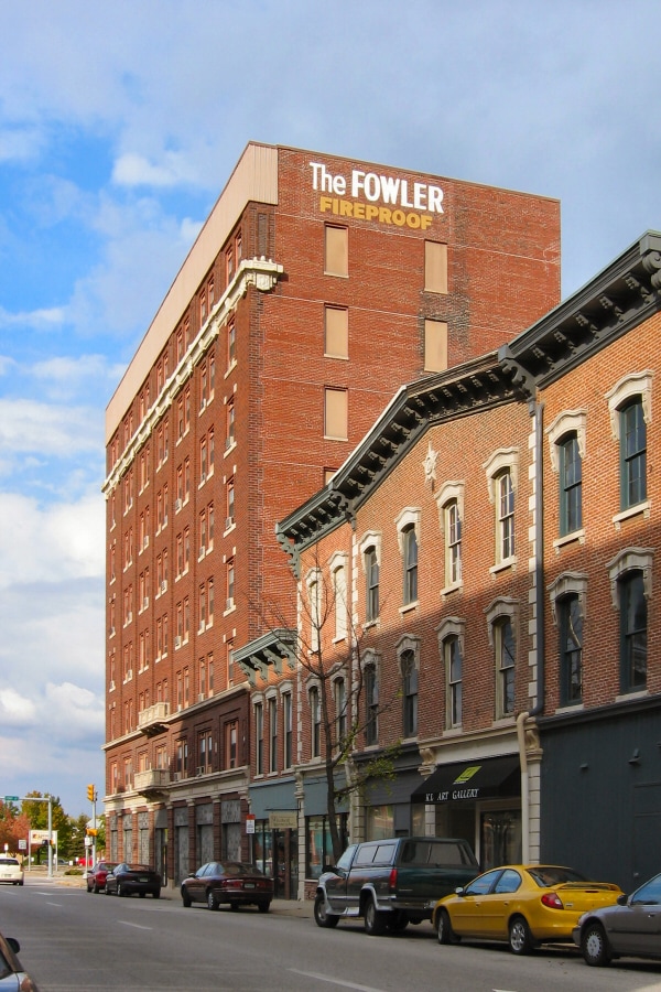 View to the north along 4th Street - Fowler Apartments