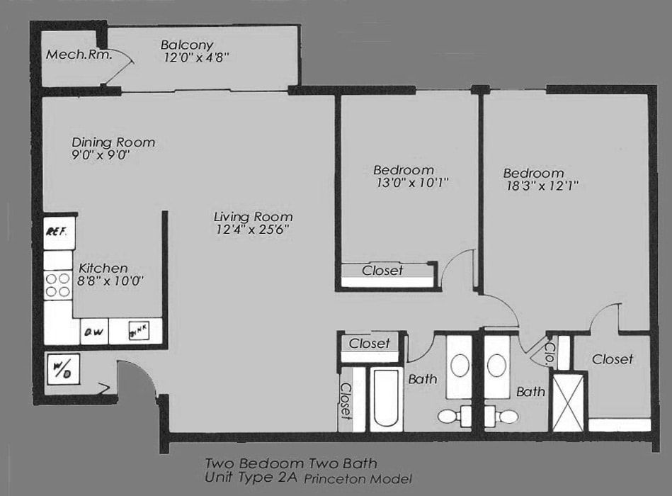 2BR/2BA - Princeton