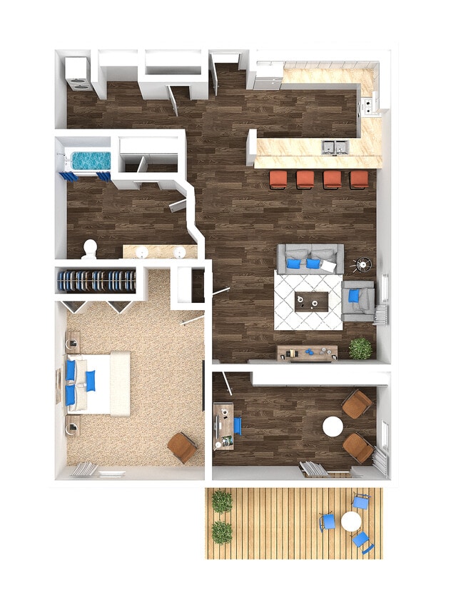 One Bedroom One Bathroom - 1 Bedroom 1 Bath 739