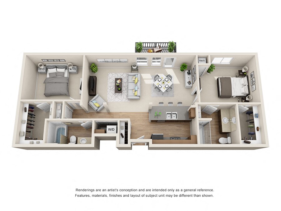 Floor Plan - 2x2 - D7