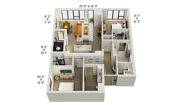 C9 | 2x2 | 1226 sq ft - C9