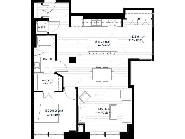 Floor Plan - 1+B