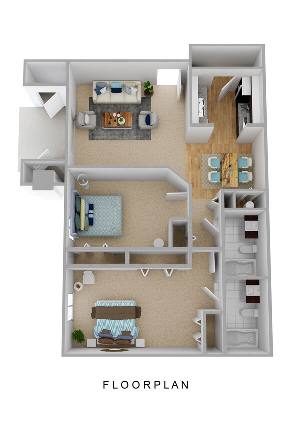 Floor Plan - Richmond - Two Bed Two Bath