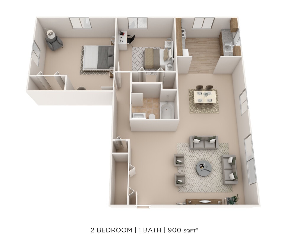 Floor Plan - Two Bedroom