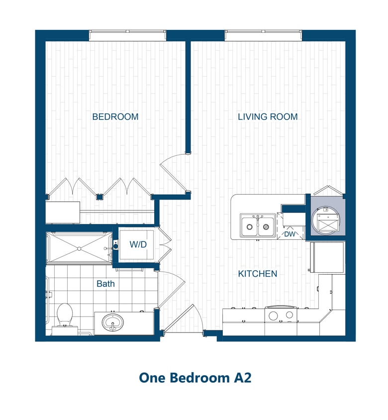 Floor Plan - 1-Bed A2