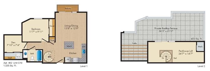 Floor Plan - Style C19 Penthouse Den