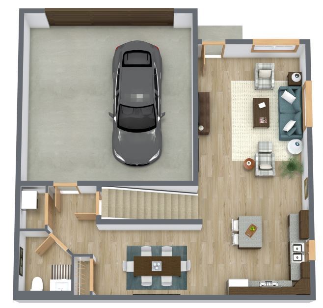 Floor Plan - 3 Bedroom Townhomes