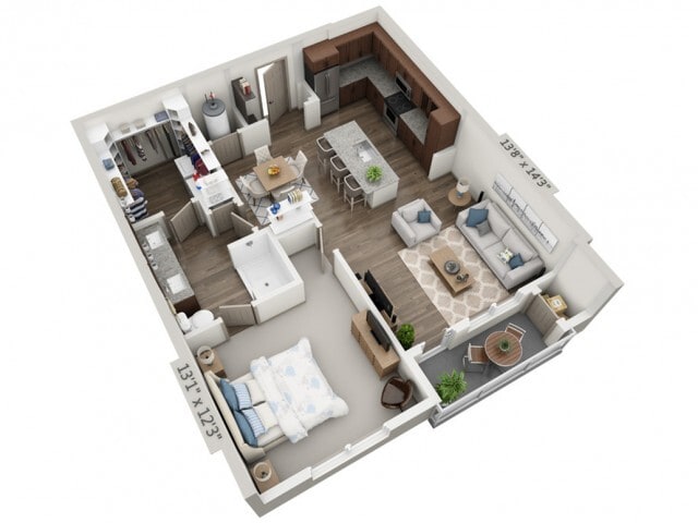 Floor plans are artist’s rendering. All dimensions are approximate. Actual product and specifications may vary in dimension or detail. Not all features are available in every apartment. Prices and availability are subject to change. - Espressivo