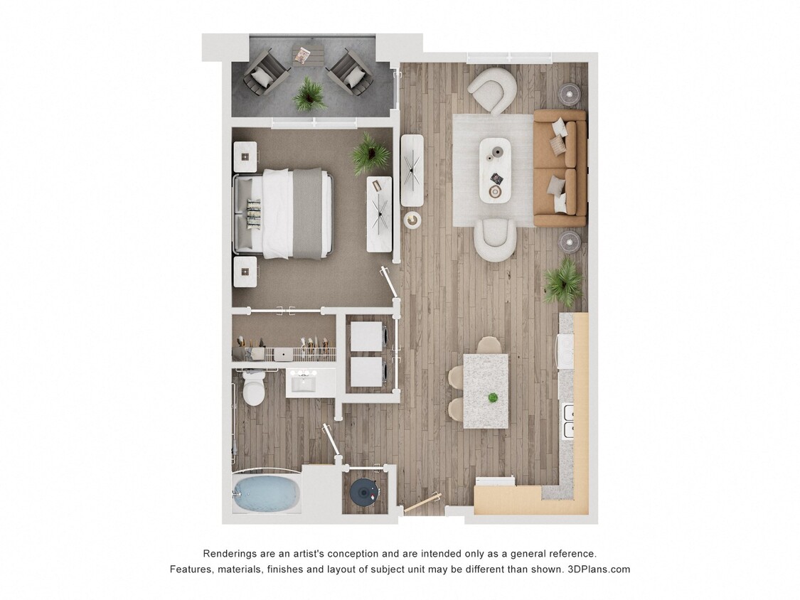 Floor Plan - 1AA (Wheelchair Accessible)