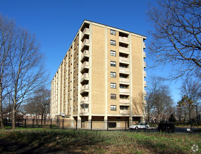 View from the southwest - Louis Josephson Apartments