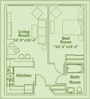 Typical One Bedroom - One Bedroom