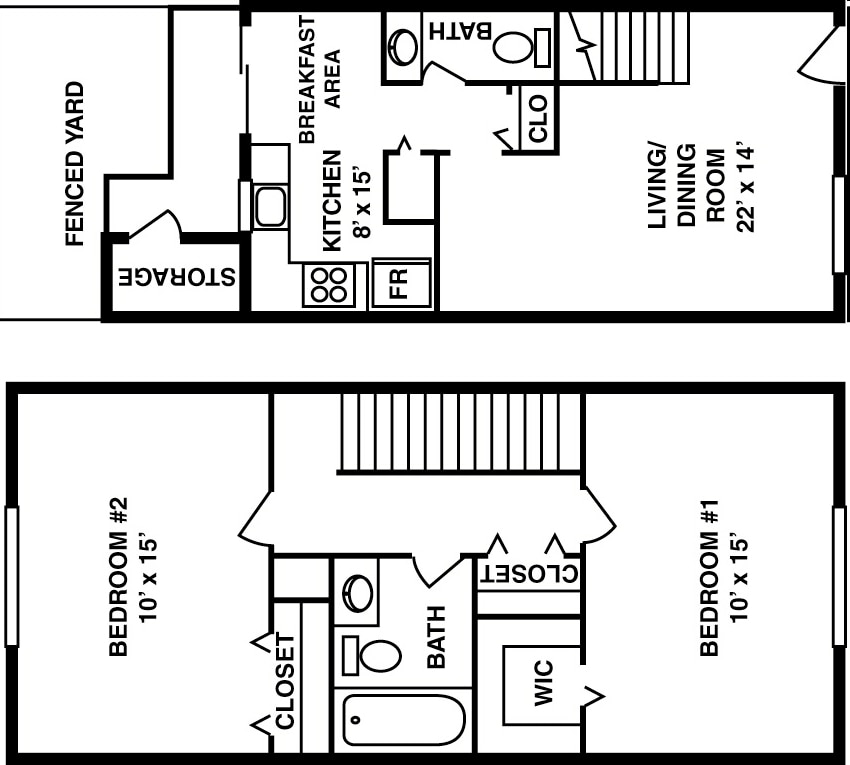 2BR/1.5BA - B1 - 2 Bedroom, 1 Bathroom