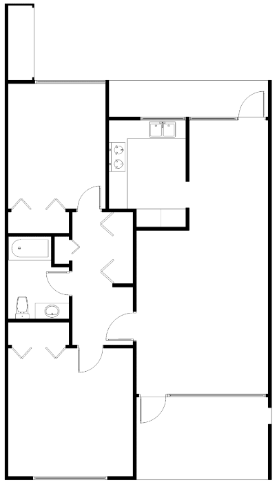 Floor Plan - 2x1