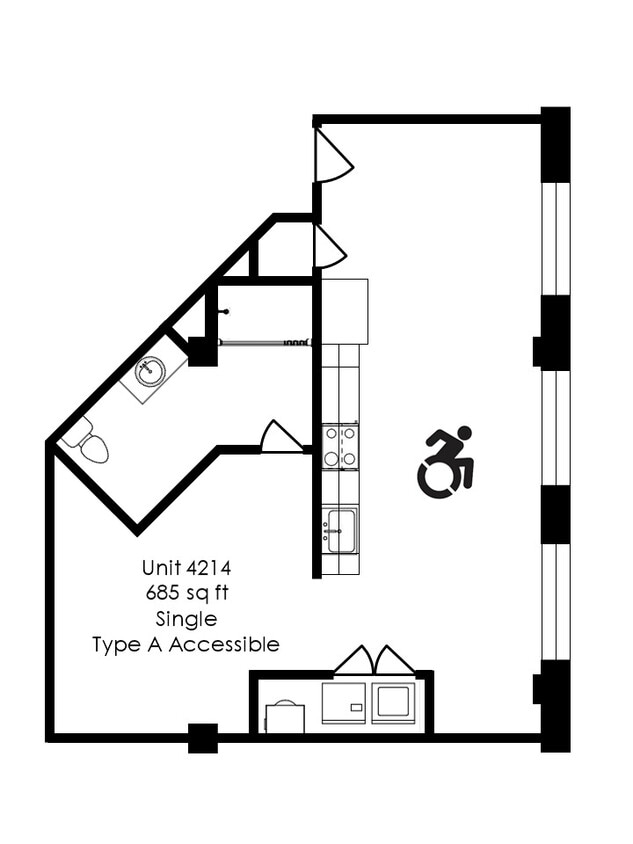 4214: $1145/m + utilities (avail now) - Single