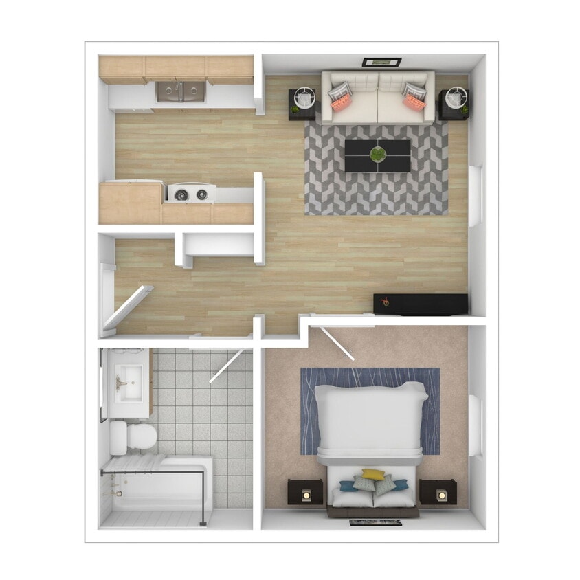 Floor Plan - One Bedroom