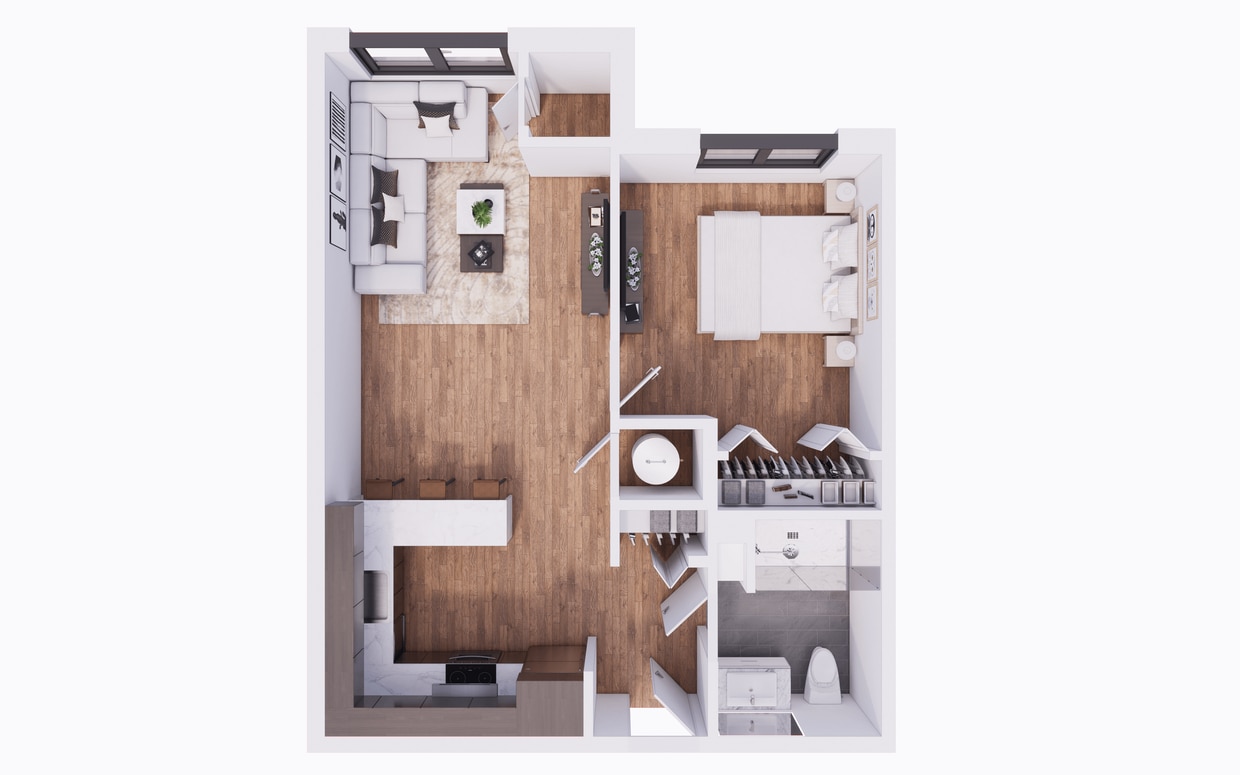 Floor Plan - 1 Bedroom - 30-60%
