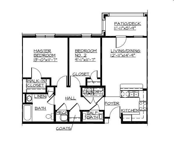 2BR/1.5BA - Two Bedroom