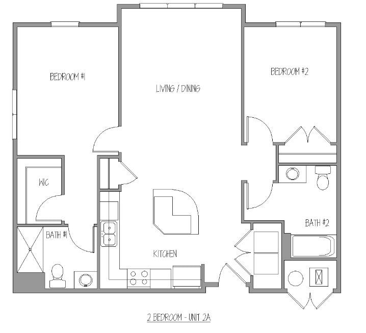 Floor Plan - 2 BEDROOM - 2A