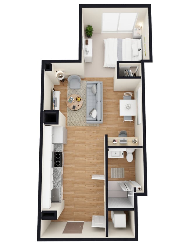 Floor Plan - Studio Apartments