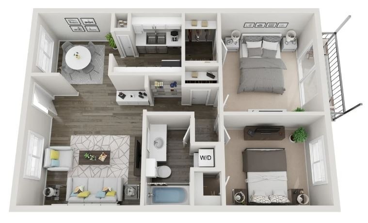 2Bed 2Bath - B1