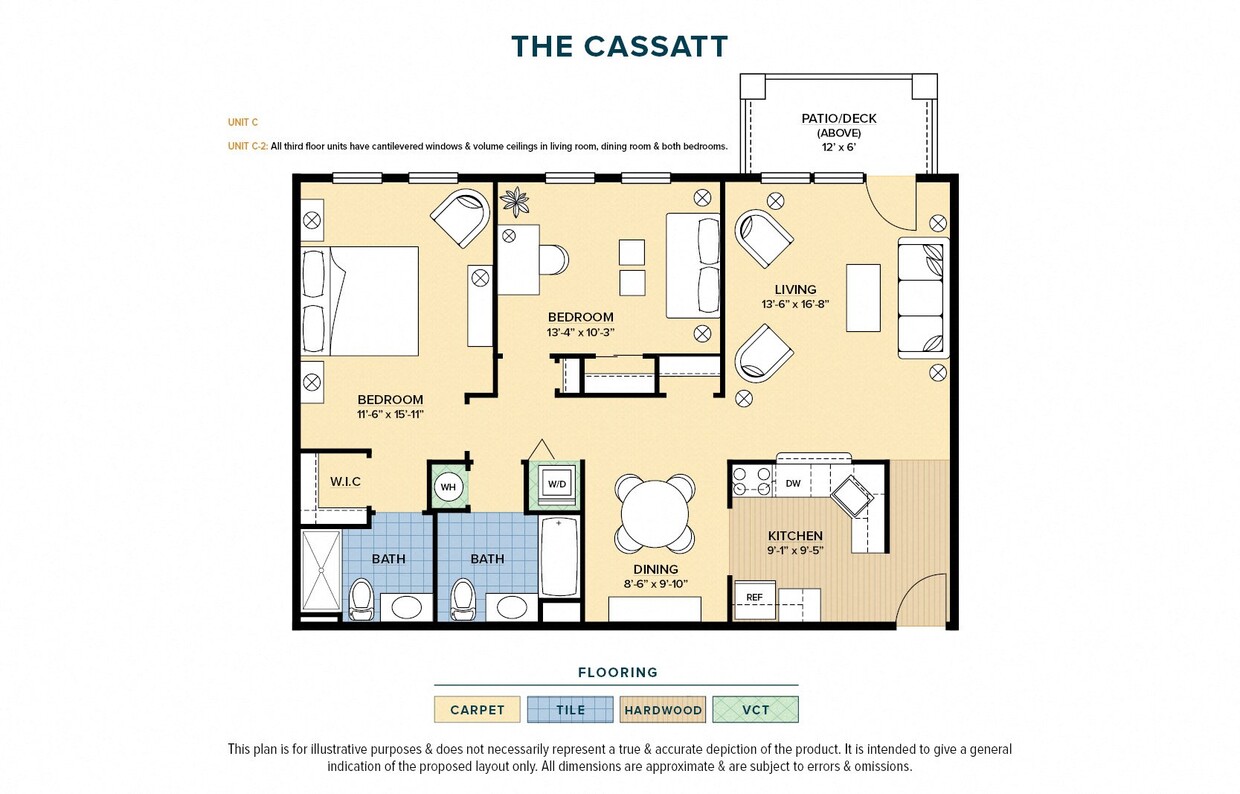 Floor Plan - The Cassatt with Balcony