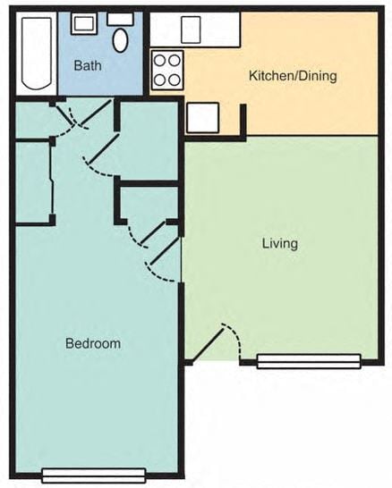 Floor Plan - One Bedroom