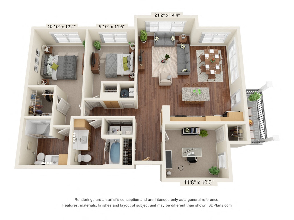 Floor Plan - Three Bedroom - C1