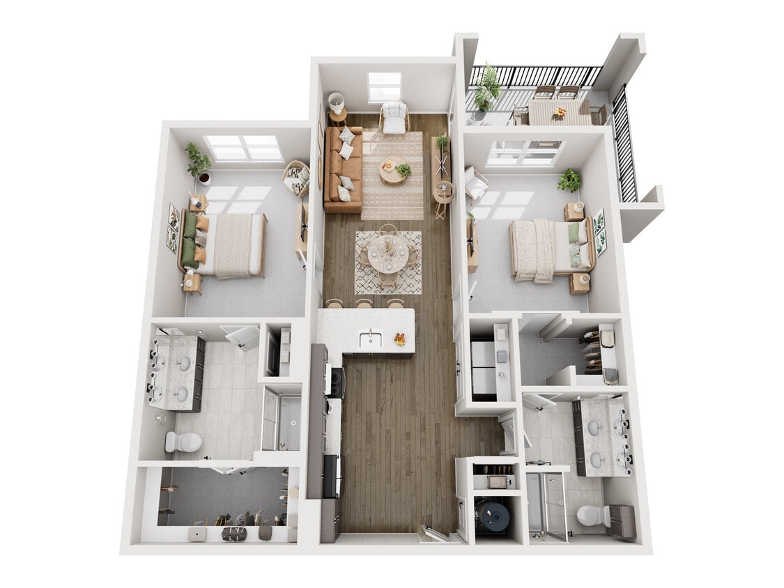 B5 | 2x2 | 1270 sf - B5