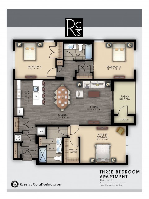 Floor Plan - 3 BD