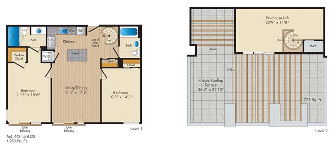 Floor Plan - Style D3 Penthouse