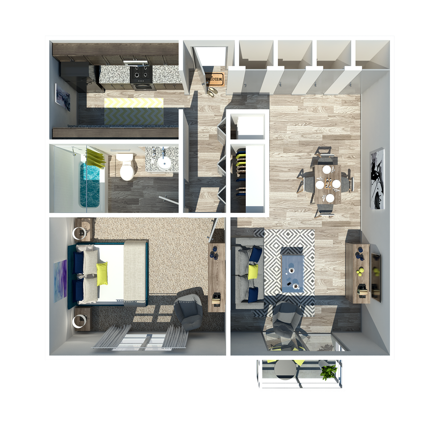 One Bedroom One Bathroom - 1 Bedroom 925