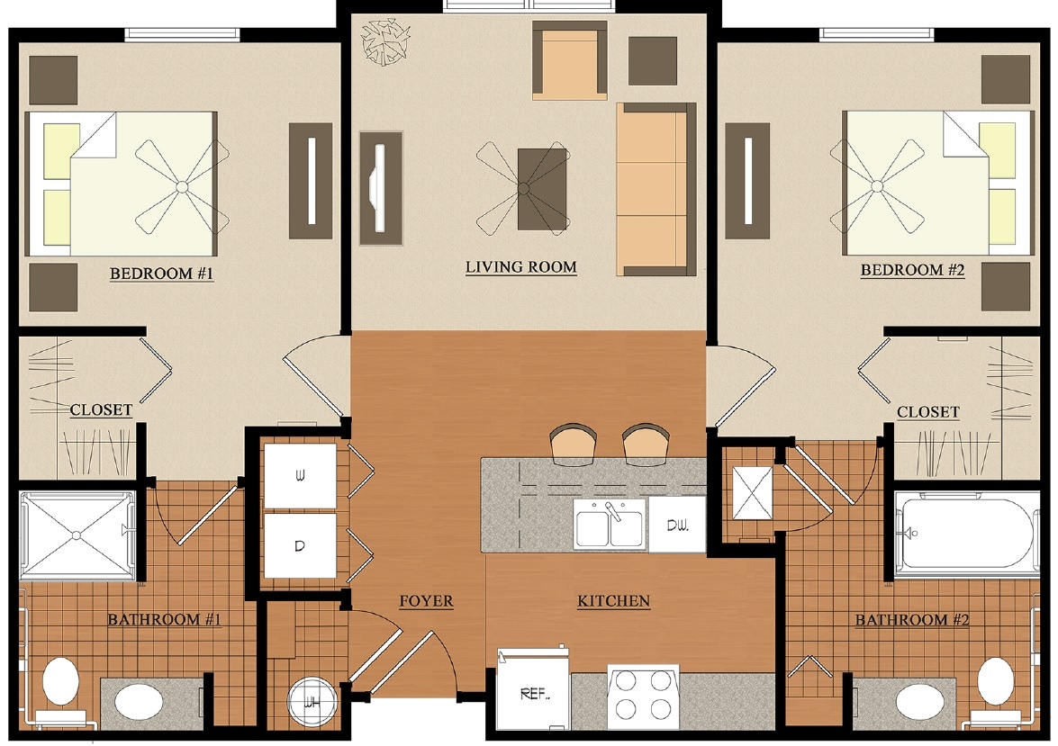 Floor Plan - Two Bedroom