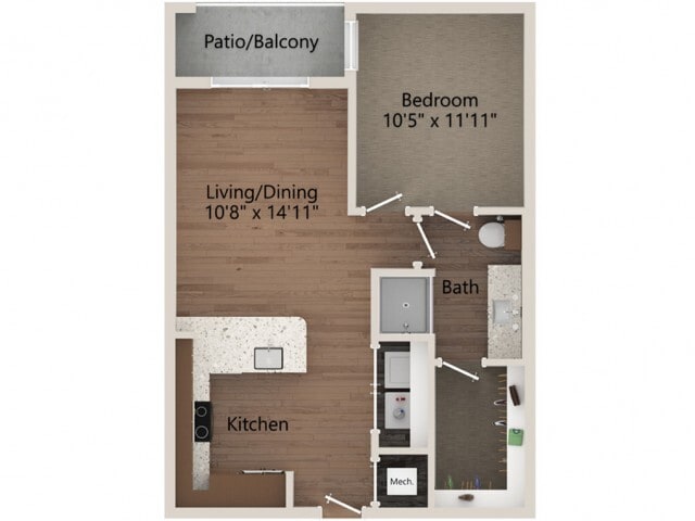 Floor plans are artist’s rendering. All dimensions are approximate. Actual product and specifications may vary in dimension or detail. Not all features are available in every apartment. Prices and availability are subject to change. - A2A