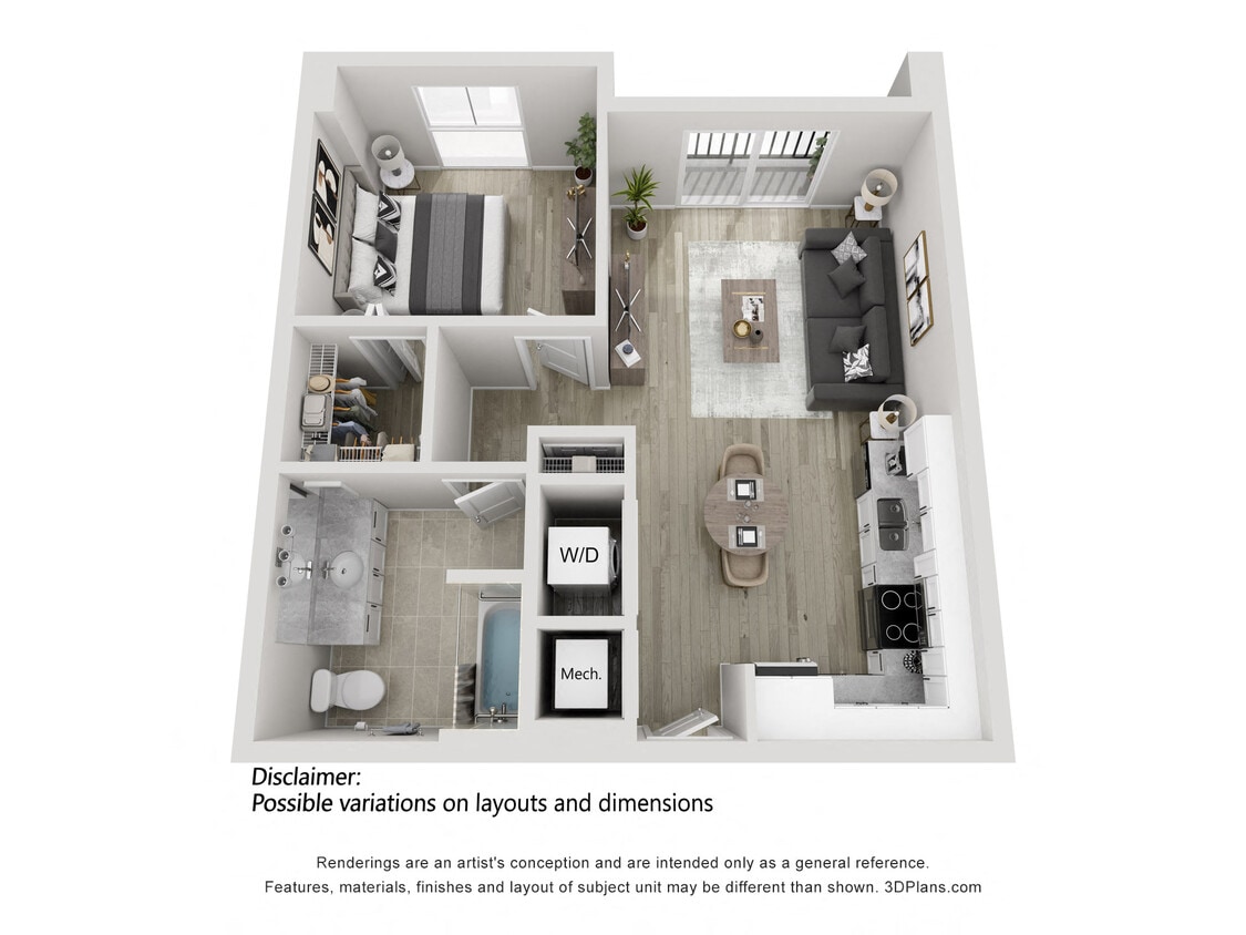 Floor Plan - One Bedroom