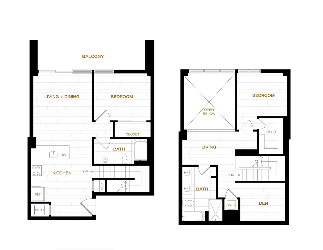 Floor Plan - 2 Bed/2 Bath Loft-B10