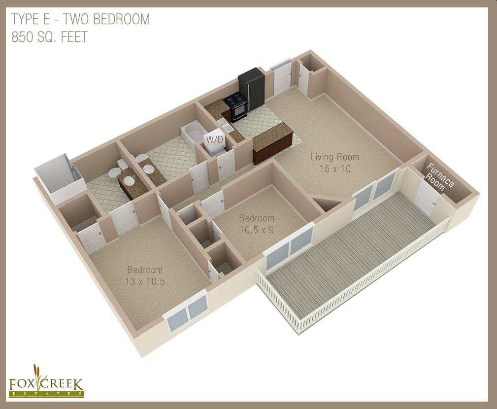 Type E - 2 Bedroom
