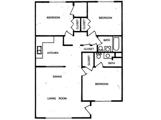 3BR/2BA - 3 Bedroom