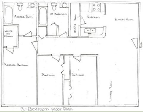 3BR/2BA - 3 Bedroom