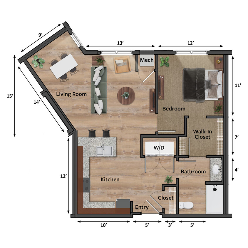 Floor Plan - Periwinkle (B1)