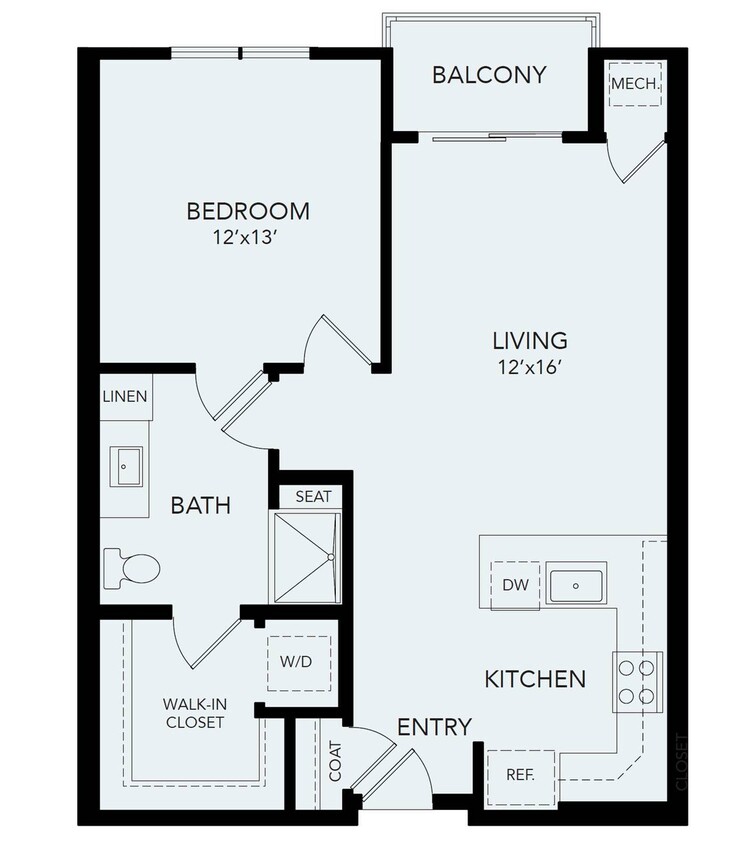 A1b | 1 bed 1 bath | 782 sq ft - A1b