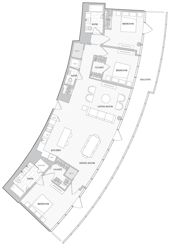 Floor Plan - 3 Bed 2 5 Bath B3 5A